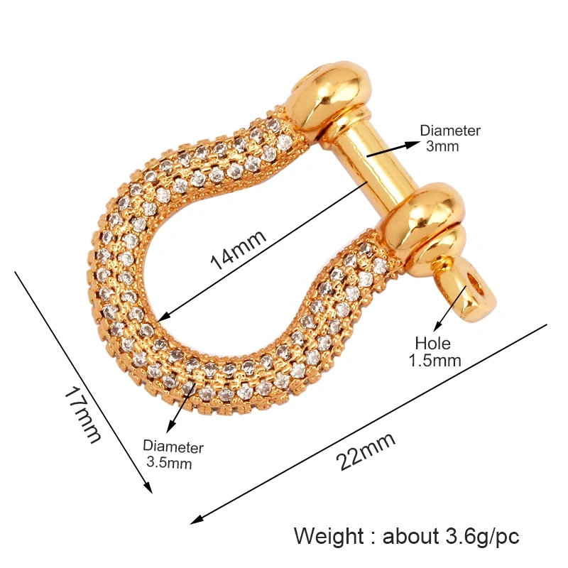 Trendy Horse Foot Carabiner Mountaineering Style Screw on Buckle Clasp,Luxuary Handmade Hooks Jumbo Chain Jewelry Supplies K43