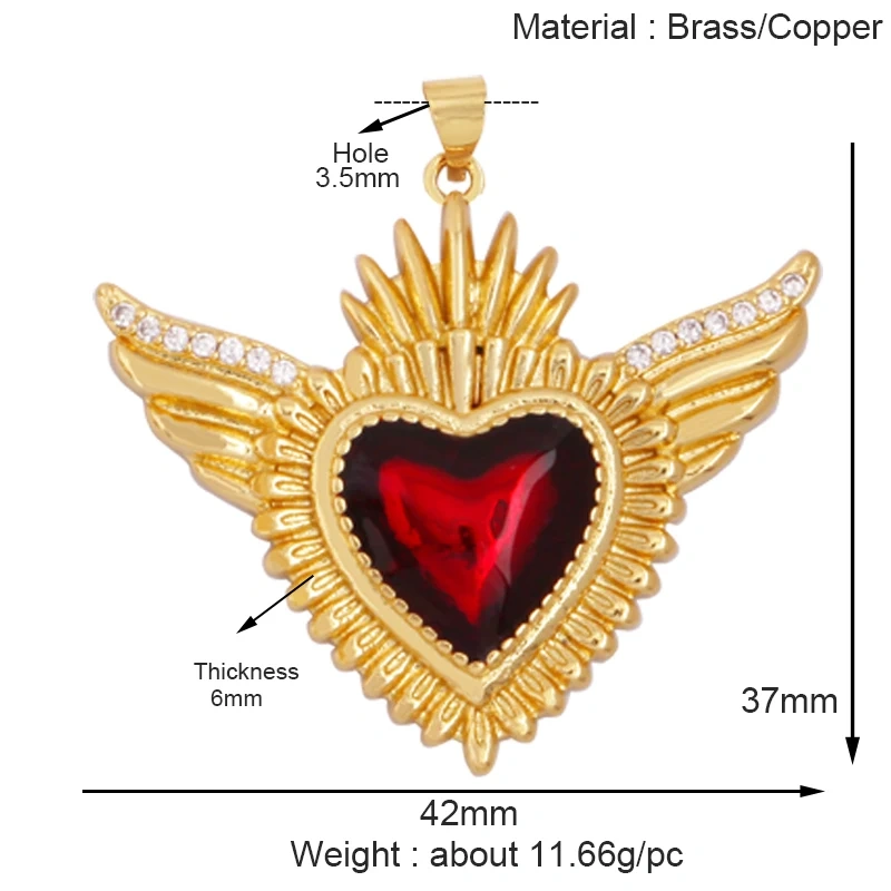 Fashion Fine Sacred Red Victorian Love Heart Charm Pendant,Bohemian Style Colourful Seed Glass Beads Jewelry Necklace Supply L95