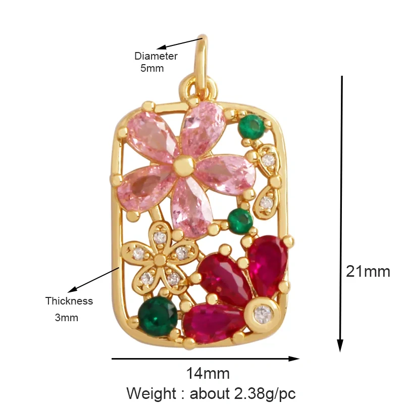 Fashion Romantic Sweet Colorful Rose Sun Lotus Flower Tree Charm Pendant,Enamel Coin Rainbow Girl Gift Party Jewelry Supply L56