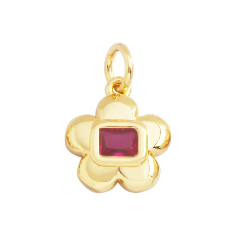 Fashion Romantic Sweet Colorful Rose Sun Lotus Flower Tree Charm Pendant,Enamel Coin Rainbow Girl Gift Party Jewelry Supply L56