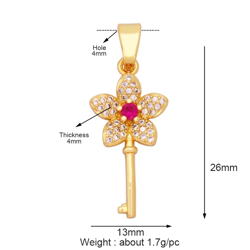 Colourful Oil Dropped Enamel Star Flower Heart Key Charm Pendant,Necklace Bracelet Pendant Jewelry Making Handy Craft Supply M65