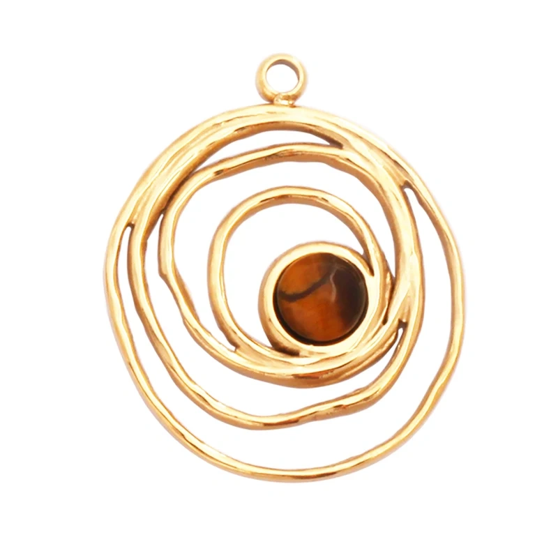 316 Stainless Steel Vaccum Plating Star Sun Gem Stone Geometry Charm Pendant,Bracelet Necklace Components Accessice Supplies L72