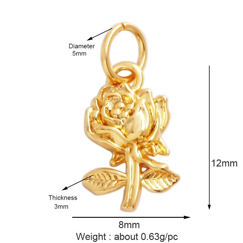 Fashion Romantic Sweet Colorful Rose Sun Lotus Flower Tree Charm Pendant,Enamel Coin Rainbow Girl Gift Party Jewelry Supply L56