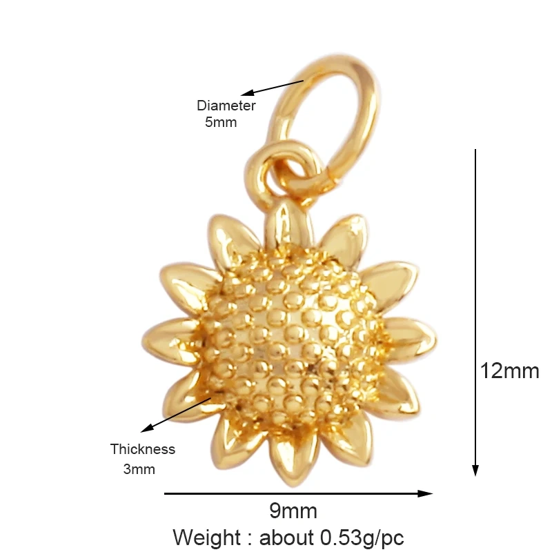 Fashion Romantic Sweet Colorful Rose Sun Lotus Flower Tree Charm Pendant,Enamel Coin Rainbow Girl Gift Party Jewelry Supply L56