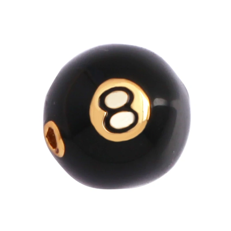 Newest Billiards Dice Camera Purse Lip Zircon Colourful Enamel Bead,18K Gold Brass Bracelet Components Accessories Supplies M72