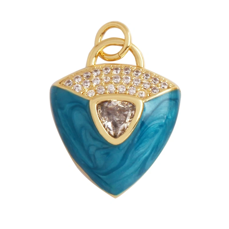 Trendy MOM MAMA Love Heart Charm Pendant,Creative Angel Wings 18K Gold Plated Zircon Jewelry Findings Accessories Supplies K38