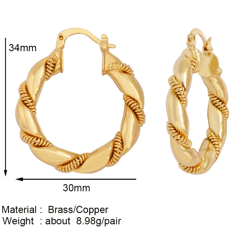 Fashion Elegant Luxury Flashing Bolt Big Hoop Earring,Bohemian Style Geometry 18K Gold Plated Colorful Enamel Jewelry Supply P05