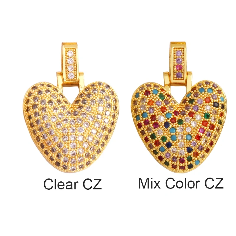 Colorful 18K Gold Plated Full Zircon Initial Name Letter Charm Pendant,Fashion Necklace Jewelry Findings Accessories Supply M71