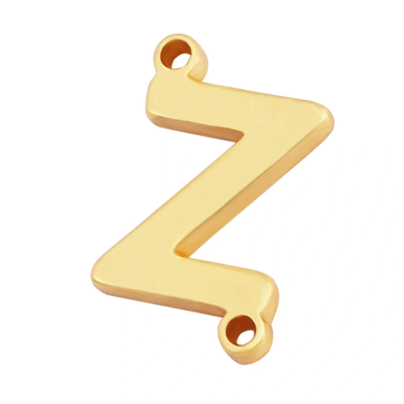 Trendy Initial Letter Alphabet Name Connector,18K Gold Bracelet Necklace Charm Jewelry Findings Components Clasps Supplies M45