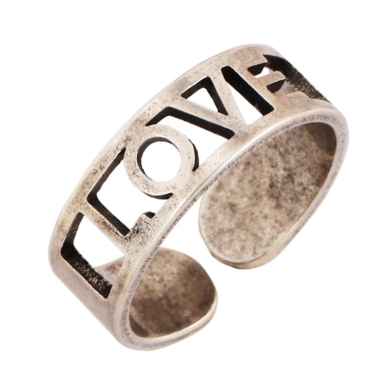 Vintage Fashion Hip-hop Punk Bronze Antique Gold Ring,18K Gold Plated Open Adjustable Rings Charm Jewelry Findings Supplies P30