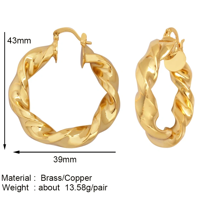 Fashion Elegant Luxury Flashing Bolt Big Hoop Earring,Bohemian Style Geometry 18K Gold Plated Colorful Enamel Jewelry Supply P05