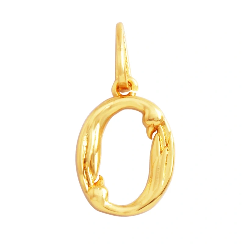 Creativity Elegance Feather Swan Gold Plated Initial Name A-Z Letter Charm Pendant Necklace,Fashion Jewelry Findings Supply M45