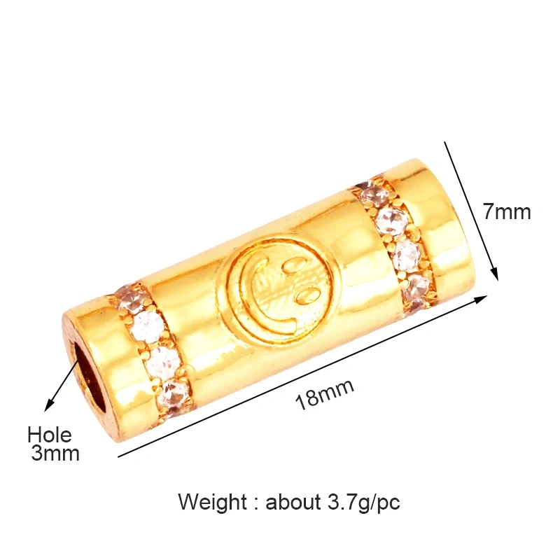 Bullet Hexagonal Safe Star Moon Sun Cross Protect Hand Drum Evil Eye Spacor Tube,Based Bracelet Elements Knotting Supplies L89