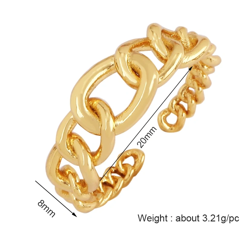 Vintage Fashion Hip-hop Punk Bronze Antique Gold Ring,18K Gold Plated Open Adjustable Rings Charm Jewelry Findings Supplies P30