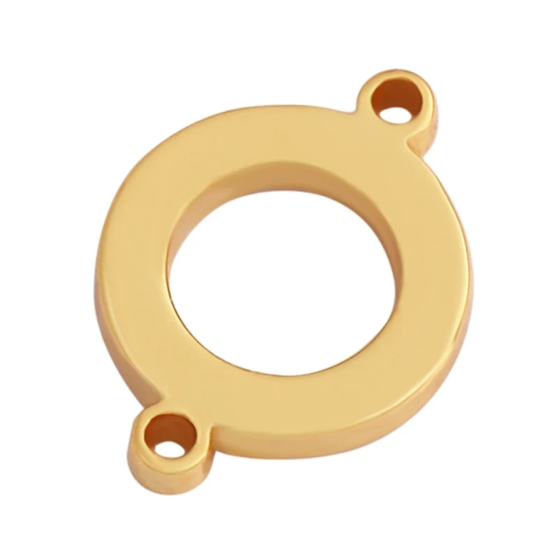 Trendy Initial Letter Alphabet Name Connector,18K Gold Bracelet Necklace Charm Jewelry Findings Components Clasps Supplies M45