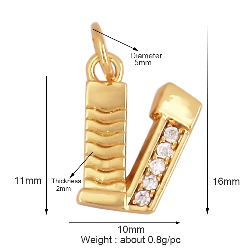 Exquisite Zircon 18K Gold Plated Initial Name A-Z Letter Charm Pendant Necklace,Fashion Jewelry Findings Supplies Wholesales L09