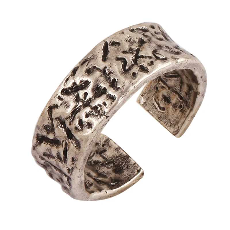 Vintage Fashion Hip-hop Punk Bronze Antique Gold Ring,18K Gold Plated Open Adjustable Rings Charm Jewelry Findings Supplies P30