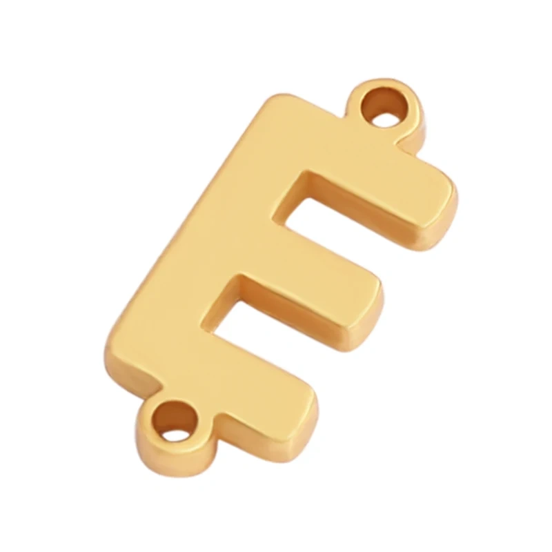 Trendy Initial Letter Alphabet Name Connector,18K Gold Bracelet Necklace Charm Jewelry Findings Components Clasps Supplies M45