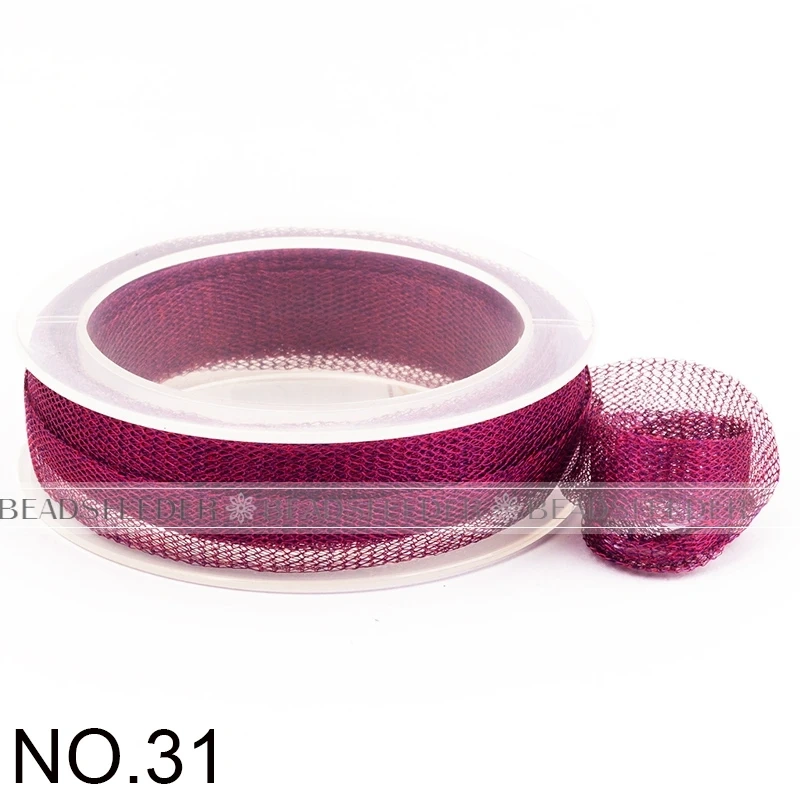 Soft Titanium Tubular Mesh Ribbon,6mm/12mm/20mm , Gold Silver Italian Metal Wire Mesh Ribbon lace,Wedding jewelry Craft supplies