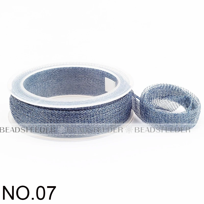 Soft Titanium Tubular Mesh Ribbon,6mm/12mm/20mm , Gold Silver Italian Metal Wire Mesh Ribbon lace,Wedding jewelry Craft supplies