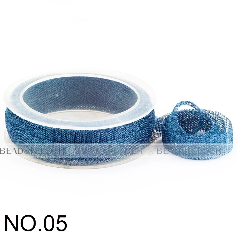 Soft Titanium Tubular Mesh Ribbon,6mm/12mm/20mm , Gold Silver Italian Metal Wire Mesh Ribbon lace,Wedding jewelry Craft supplies