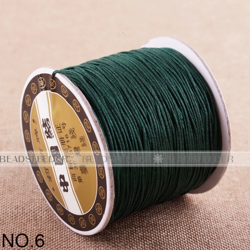 Chinese knotting Jade Thread 0.8mm 120 Meters Roll for Jewelery Design , Friendship Bracelet Making Supplies
