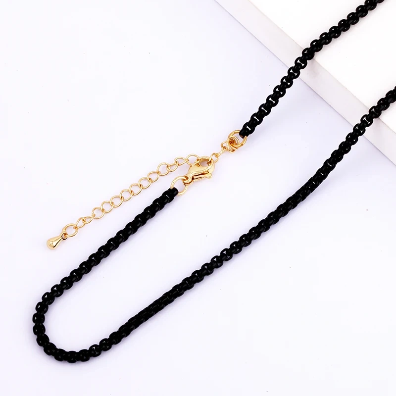 3mm 16 Inch Enamel Round Box Chain Necklace,Neon Red/Pink/Yellow/Green/Blue Fashion Jewelry Party Summer Beach Gift For Her