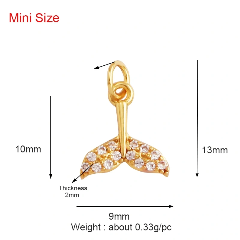 Super Mini Star Flower Butterfly Bee Smiling Face Charm Pendant,Cubic Zirconia Paved Jewelry Necklace Bracelet Accessories L22