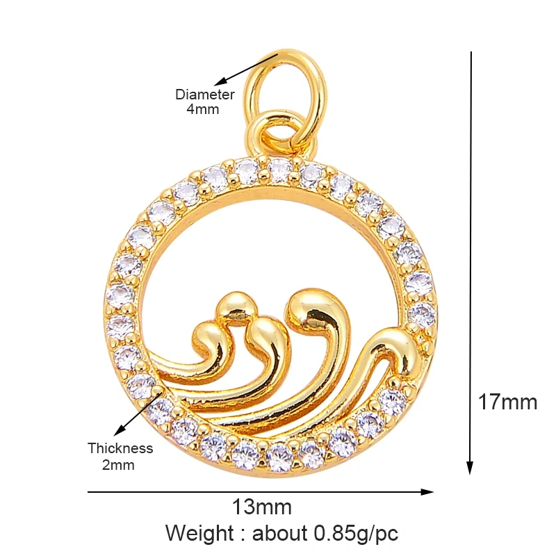 Shining Trendy Moon Star Space Celestial Compass Charm Pendant in Gold Colour , Jewelry Necklace Bracelet Making Supplies K31