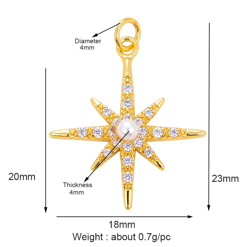 Shining Trendy Moon Star Space Celestial Compass Charm Pendant in Gold Colour , Jewelry Necklace Bracelet Making Supplies L42