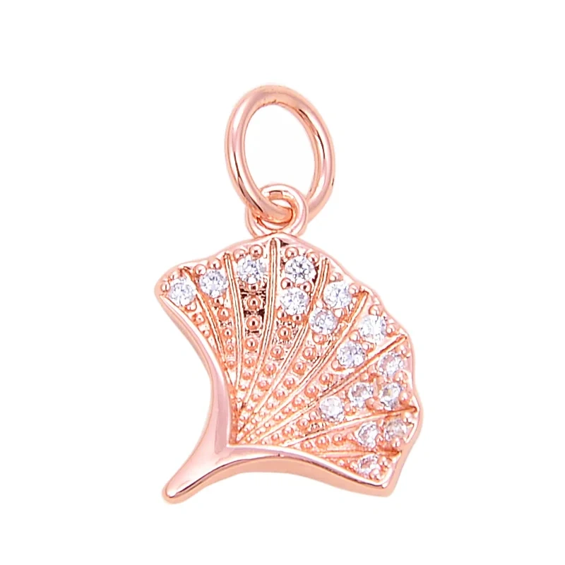 Pine Cone Lotus Coconut Tree Sun Flower Ginkgo Leaf  18K Gold Charm,Bracelet Earring Attachment  Jewelry Components Findings L44