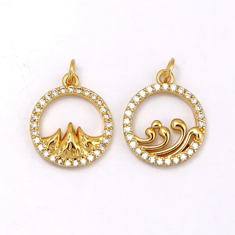 Shining Trendy Moon Star Space Celestial Compass Charm Pendant in Gold Colour , Jewelry Necklace Bracelet Making Supplies L42