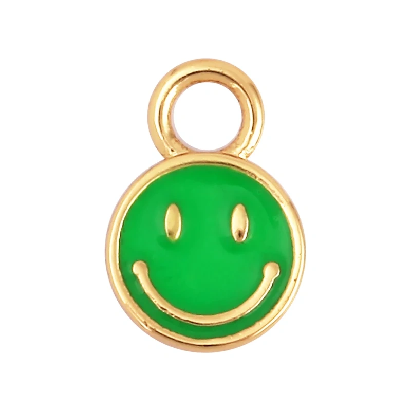 Super Mini Star Flower Butterfly Bee Smiling Face Charm Pendant,Cubic Zirconia Paved Jewelry Necklace Bracelet Accessories L22