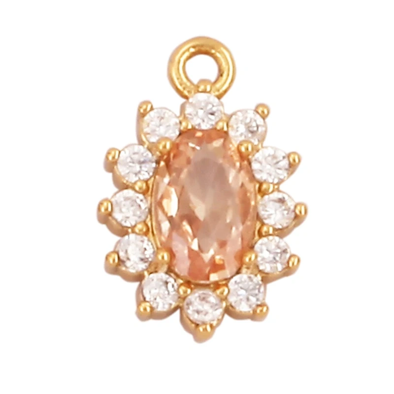 Super Mini Cute Love Heart Star Flower Leaf Fruits Charm Pendant,Cubic Zirconia Paved,Jewelry Necklace Bracelet Accessories L22