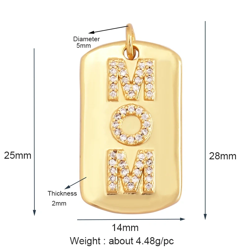 New Word MAMA GWEN GRATEFUL HAPPY LOVE EDEN PEACE JOY PRESLEY LUCKY Letter Charm Pendant Jewelry,Necklace Hand Making Supply M22