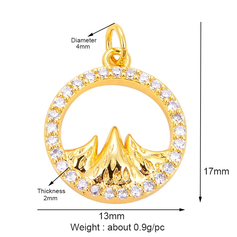 Shining Trendy Moon Star Space Celestial Compass Charm Pendant in Gold Colour , Jewelry Necklace Bracelet Making Supplies K31