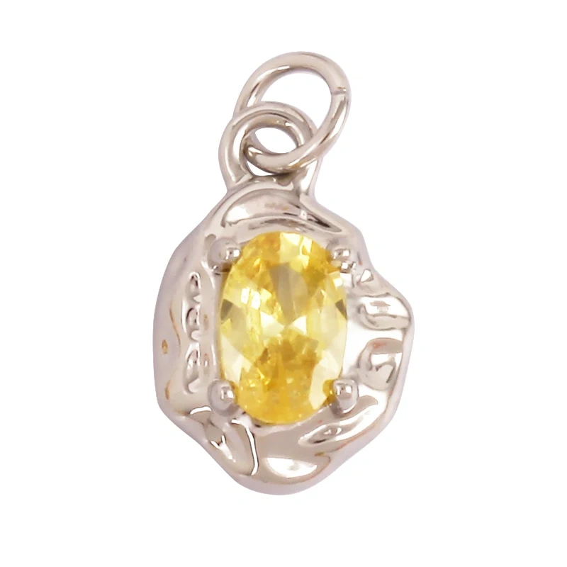 Mini Classic Antique Style CZ Charm Pendant , 18K Real White Rose Gold Plated,Jewelry Necklace Bracelet Hand Making Supplies L22