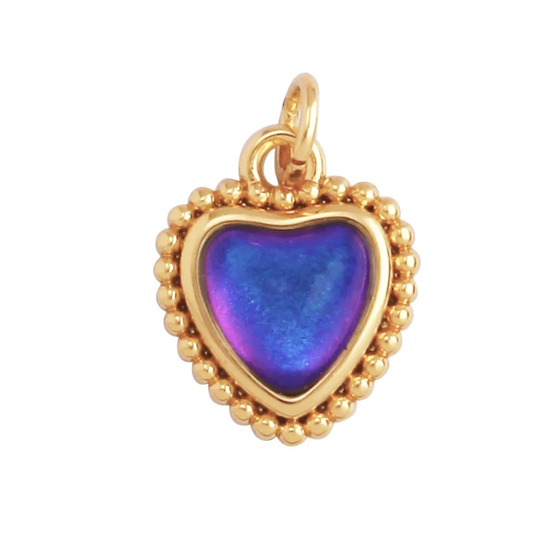 Fine Antique Style Love Heart Charm Pendant ,Classic18K Gold Plated Jewelry Necklace Bracelet Hand Making Supplies L22