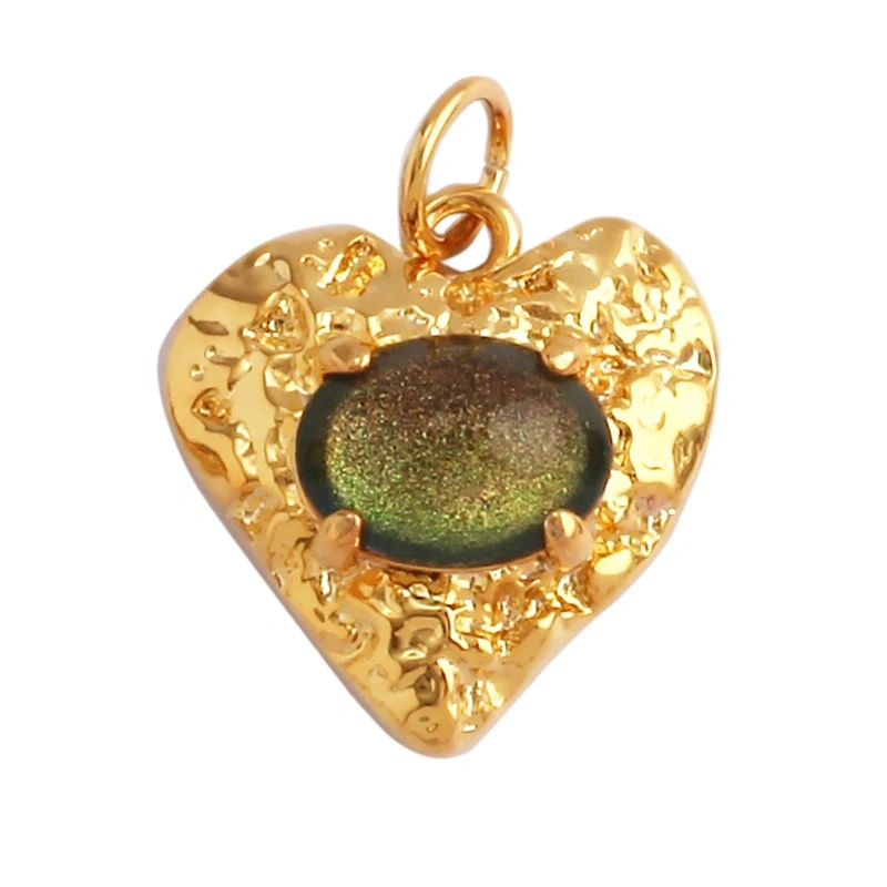 Fine Antique Style Love Heart Charm Pendant ,Classic18K Gold Plated Jewelry Necklace Bracelet Hand Making Supplies L22