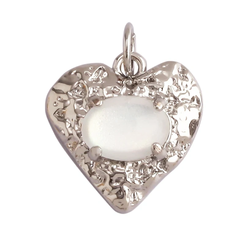 Fine Antique Style Love Heart Charm Pendant ,Classic18K Gold Plated Jewelry Necklace Bracelet Hand Making Supplies L22