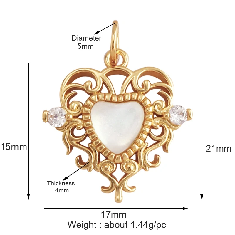 Cute Cat Love Heart Lantern Charm Pendant ,Fine Trendy 18K Gold Plated Jewelry Necklace Bracelet Hand Making Supplies L22