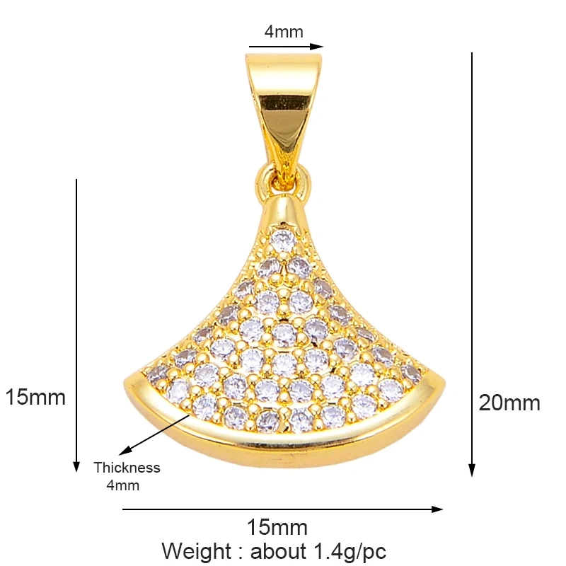 Pine Cone Lotus Coconut Tree Sun Flower Ginkgo Leaf  18K Gold Charm,Bracelet Earring Attachment  Jewelry Components Findings L44