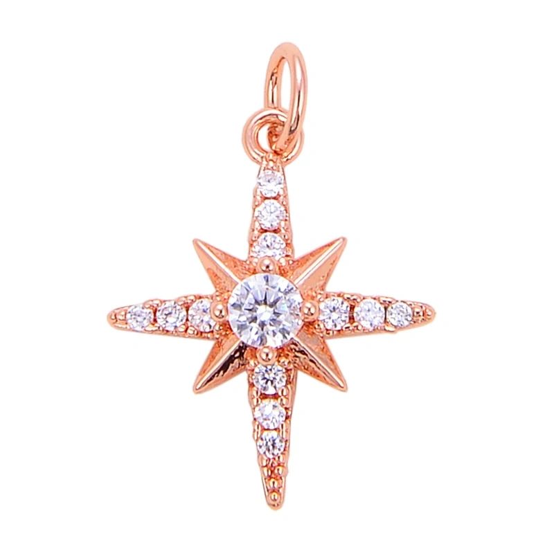 Shining Trendy Moon Star Space Celestial Compass Charm Pendant in Gold Colour , Jewelry Necklace Bracelet Making Supplies K31