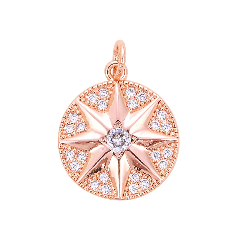 Shining Trendy Moon Star Space Celestial Compass Charm Pendant in Gold Colour , Jewelry Necklace Bracelet Making Supplies L42