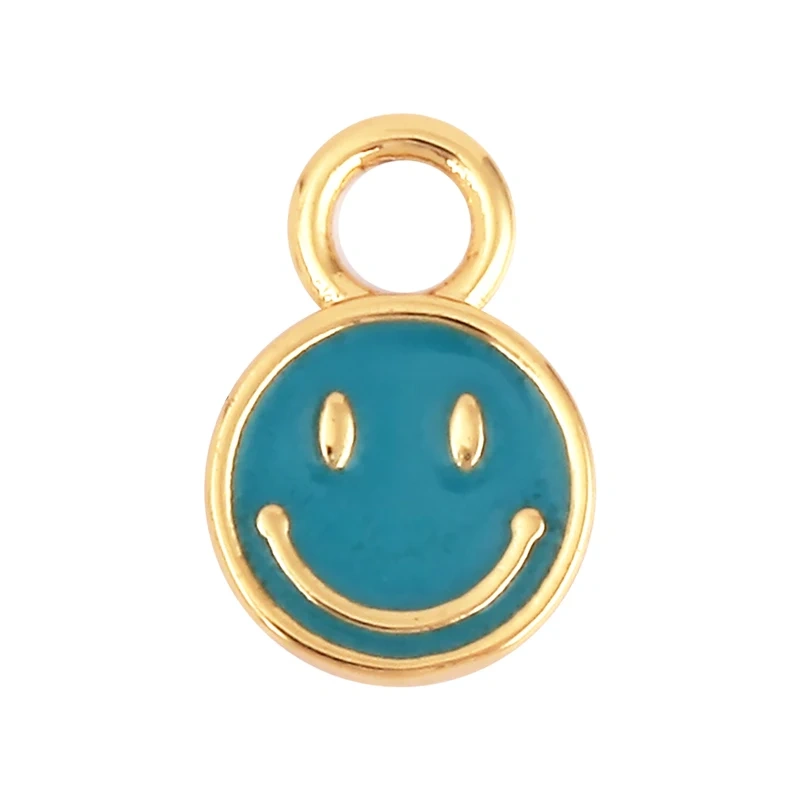 Super Mini Star Flower Butterfly Bee Smiling Face Charm Pendant,Cubic Zirconia Paved Jewelry Necklace Bracelet Accessories L22