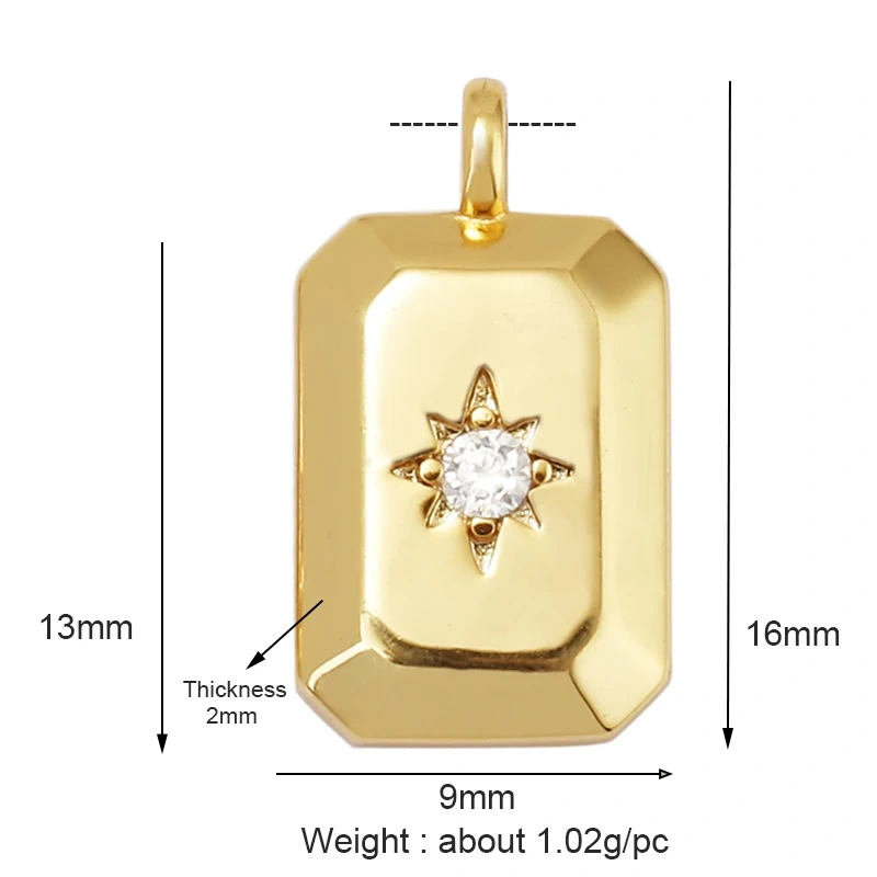 Shining Trendy Moon Star Space Celestial Compass Charm Pendant in Gold Colour , Jewelry Necklace Bracelet Making Supplies L42