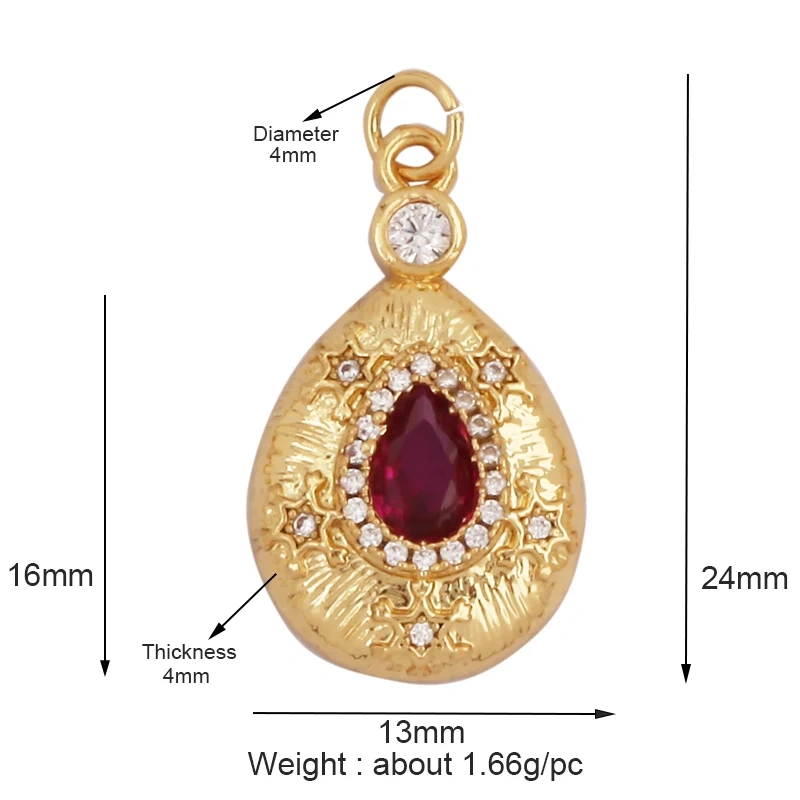 Classic Star Heart Flower Hand Geometry Shape Gemstone Jewelry Findings,Fashion 18k Gold Inlaid Zirconia Necklace  Supply L44