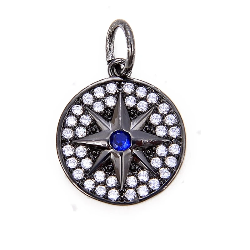 Shining Trendy Moon Star Space Celestial Compass Charm Pendant in Gold Colour , Jewelry Necklace Bracelet Making Supplies K31