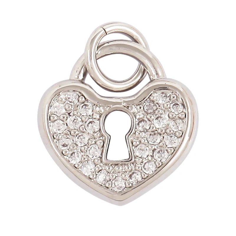 Lock CZ Mini Charm, 18K Real Gold Plated Colour,Necklace Bracelet Pendant for Handmade Handmaking DIY Jewelry Supplies L75