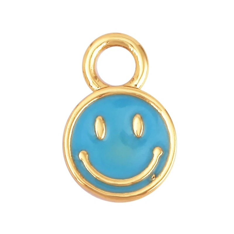 Super Mini Star Flower Butterfly Bee Smiling Face Charm Pendant,Cubic Zirconia Paved Jewelry Necklace Bracelet Accessories L22